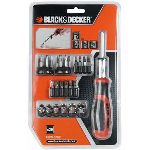 BLACK&DECKER BDHT0-62130 CIRCIRLI BITS UÇ LOKMA TORNAVIDA TAKIMI 29 PARÇA